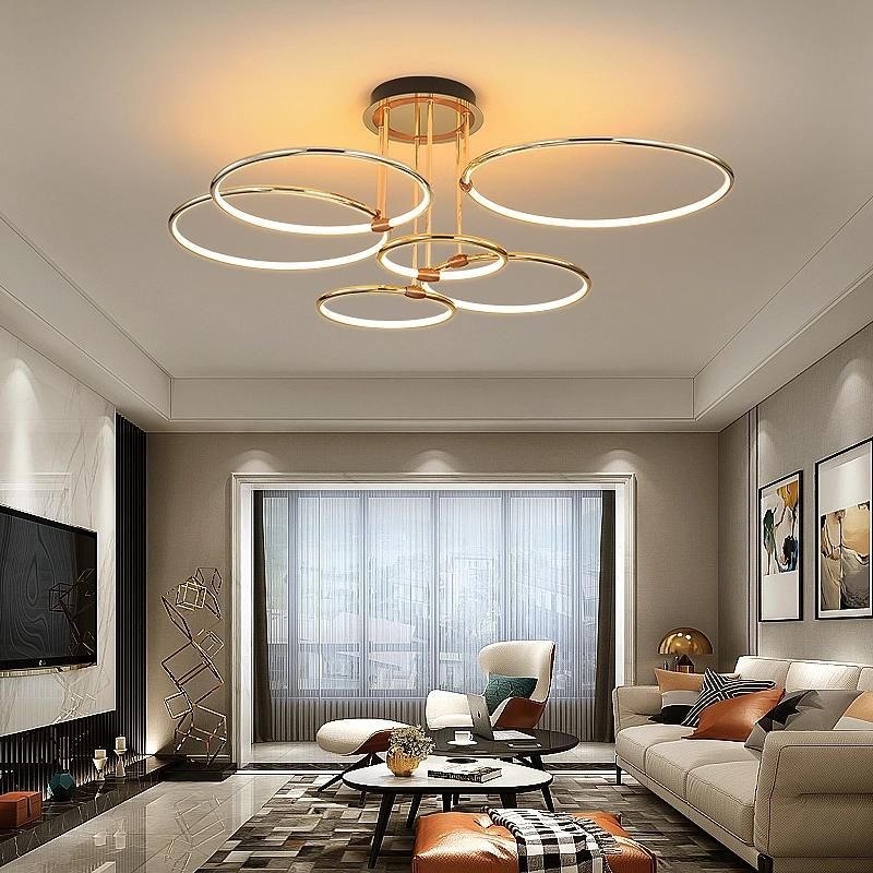 2022 Hot Sale LED Bedroom Decorate Ceiling Lamp Indoor Round LED Pendant Light Living Room Chandelier