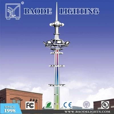 30/40/50m Q345 Steel Polygonal High Mast Lighting Pole