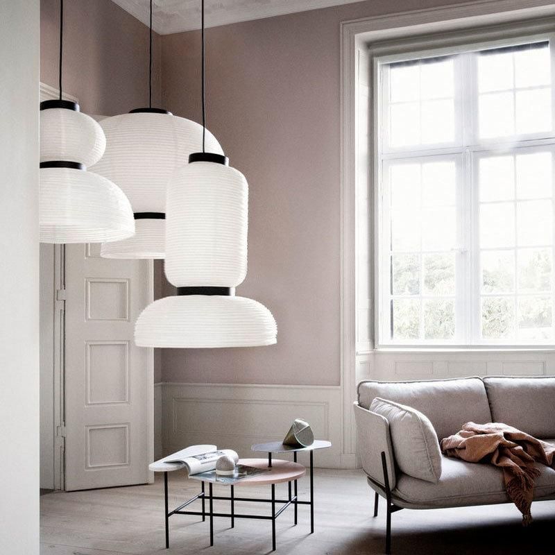 2022 White Paper Chandelier Light Decorative Pendant Lamp Drop Haging Lighting Post Modern Pendant Light