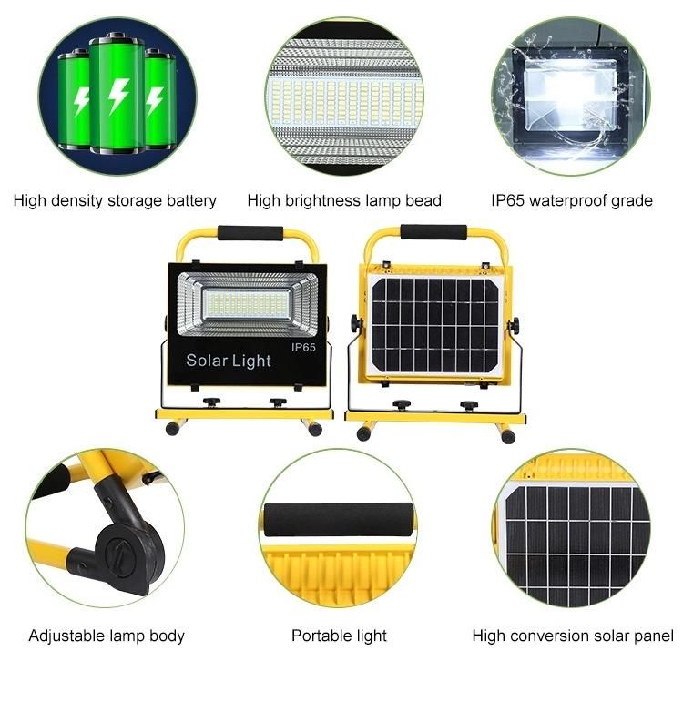 High Lumen Outdoor Lighting IP65 Waterproof 50W Solar Flood Light