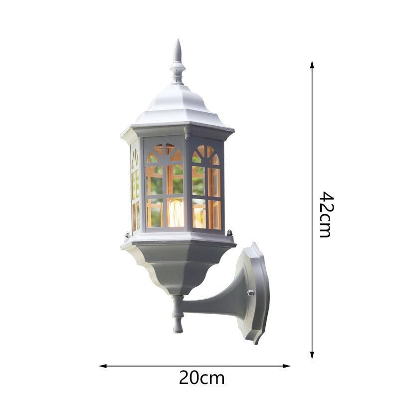 White Lanterns Simple Balcony Wall Lamp Outdoor Waterproof Terrace Wall Lamp (WH-HR-57)