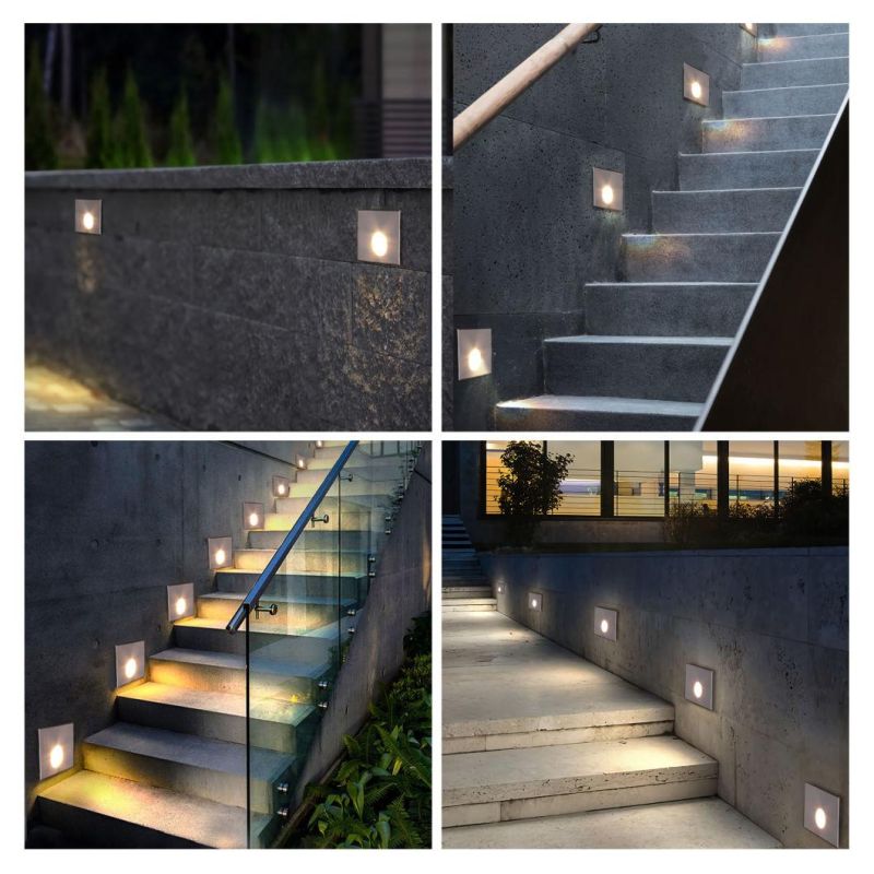 IP65 Square LED Stair Lighting 1W2w3w LED Wall Lamp Waterproof LED Staiway Lighting CE RoHS