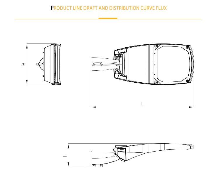 350W High Power Lamp with Frame SMD with Lens Street Light