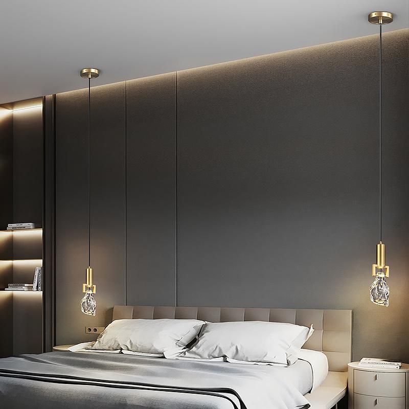 2022 Modern Luxury Single Head Bed Bar Table Exhibition Hall Hotel Chandelier