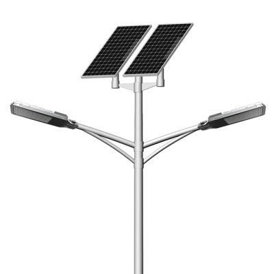 Dusk to Dawn High Power 80W LED Solar Street Light 12V Gel Battery Mono Solar Panel with Light Poles 3 Years Warranty Africa Hot Sell