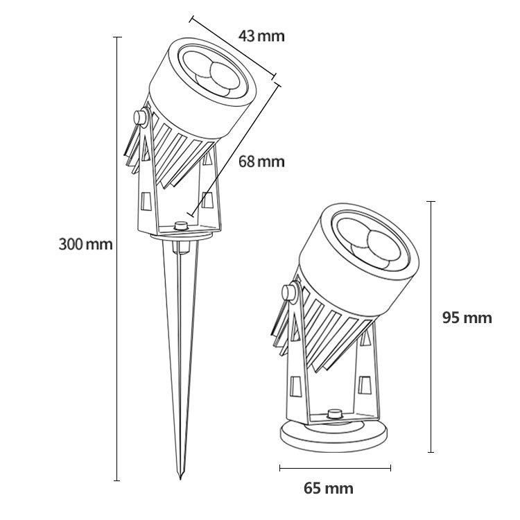 Short Planet Illuminating Aluminum Outdoor 3W Decor Garden Light LED