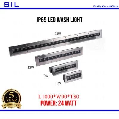 LED Linear Light Stainless Steel Recessed IP65 24W LED Building Decoration Light