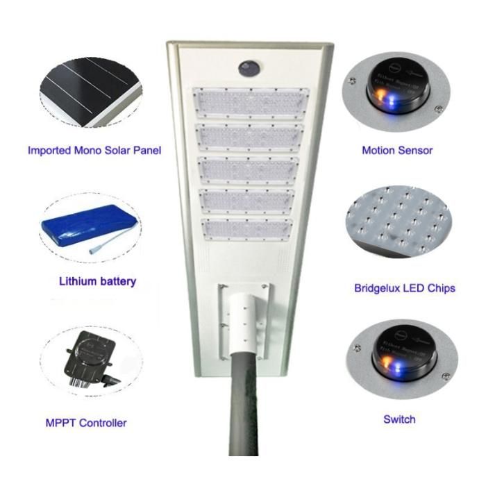 150W Outdoor Ultra Bright Integrated Solar LED Street Lamp All in One Modular