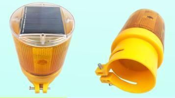 Solar LED Revolving Warning Light Traffic Light / Cone Light