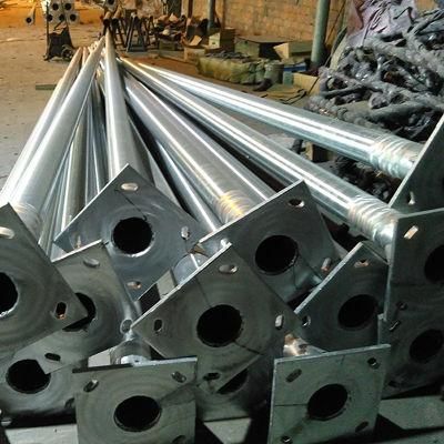 6m Galvanized Steel Used Street Lighting Post Q235 Steel
