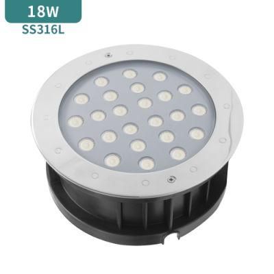 3000K IP68 Structure Waterproof 316L Stainless Steel Inground Lighting LED Ground Light