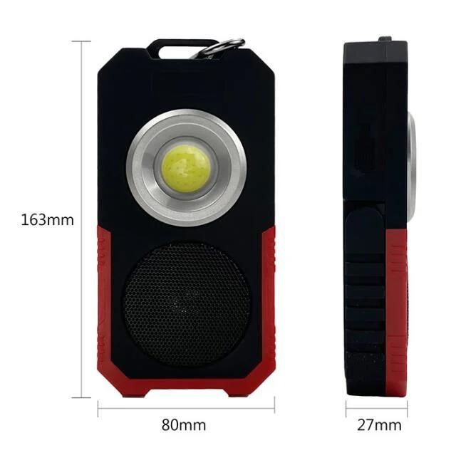 10W COB Rechargeable Floodlight with Bluetooth Speaker