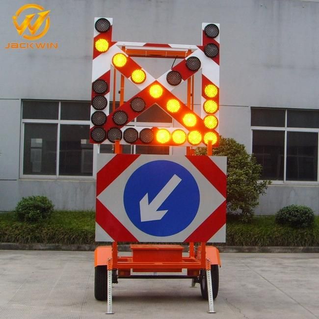 Solar Traffic Signal Directional Arrow/Cross Board Trailer for Construction