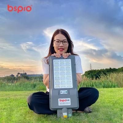 Bspro All in One Lithium Battery LED Street Light Housing Waterproof 200W LED Solar Street Light