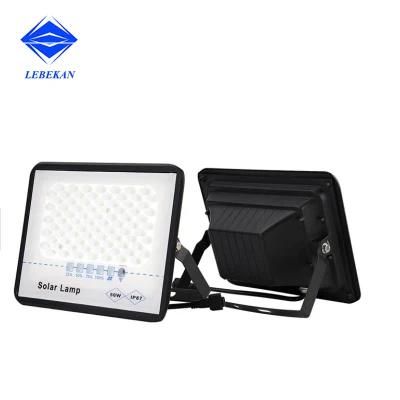 Lebekan High Lumen Latest Landscape Projector Lamp IP65 Waterproof 50W 100W 200W 300W with Solar Panel and Battery