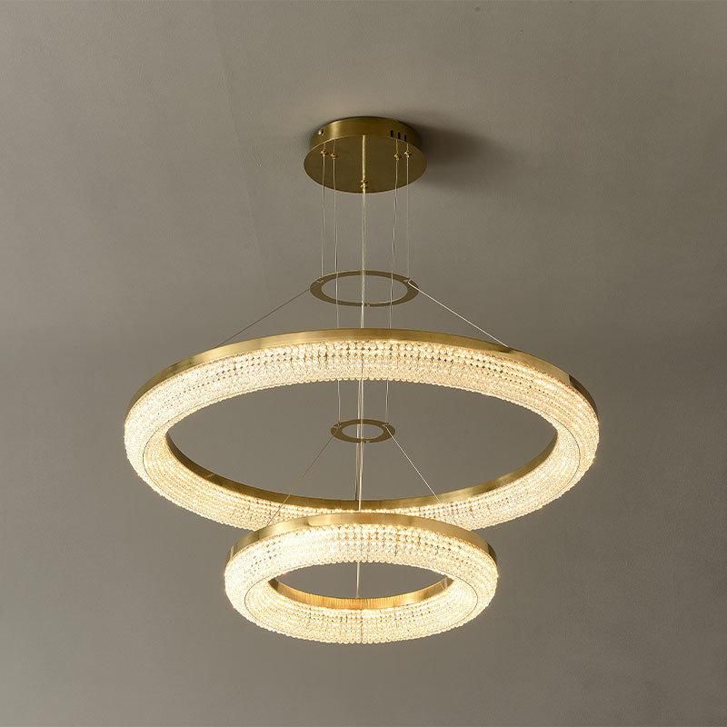 2022 Hot Sale Modern Light Luxury Chandelier Villa Living Room Pendant LED Lamp Chandelier