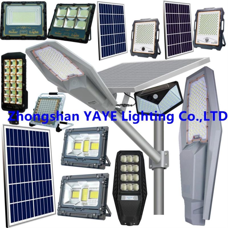 Yaye Solar Manufacturer Factory 1000W/800W/600W/500W/400W/300W/200W/150W/100W LED Outdoor Street All in One Camera COB Wall Flood Garden Road Light Distributor