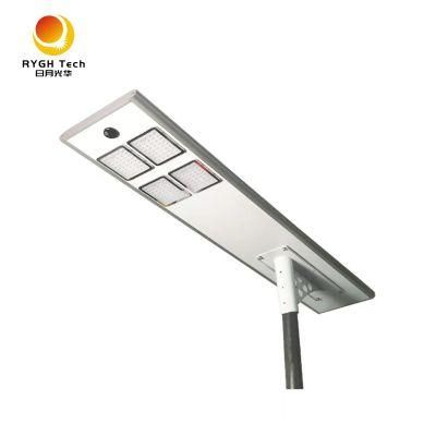 Rygh-M100 Shenzhen Factory Solar Integrated LED Street Lamp 100W 130lm/W