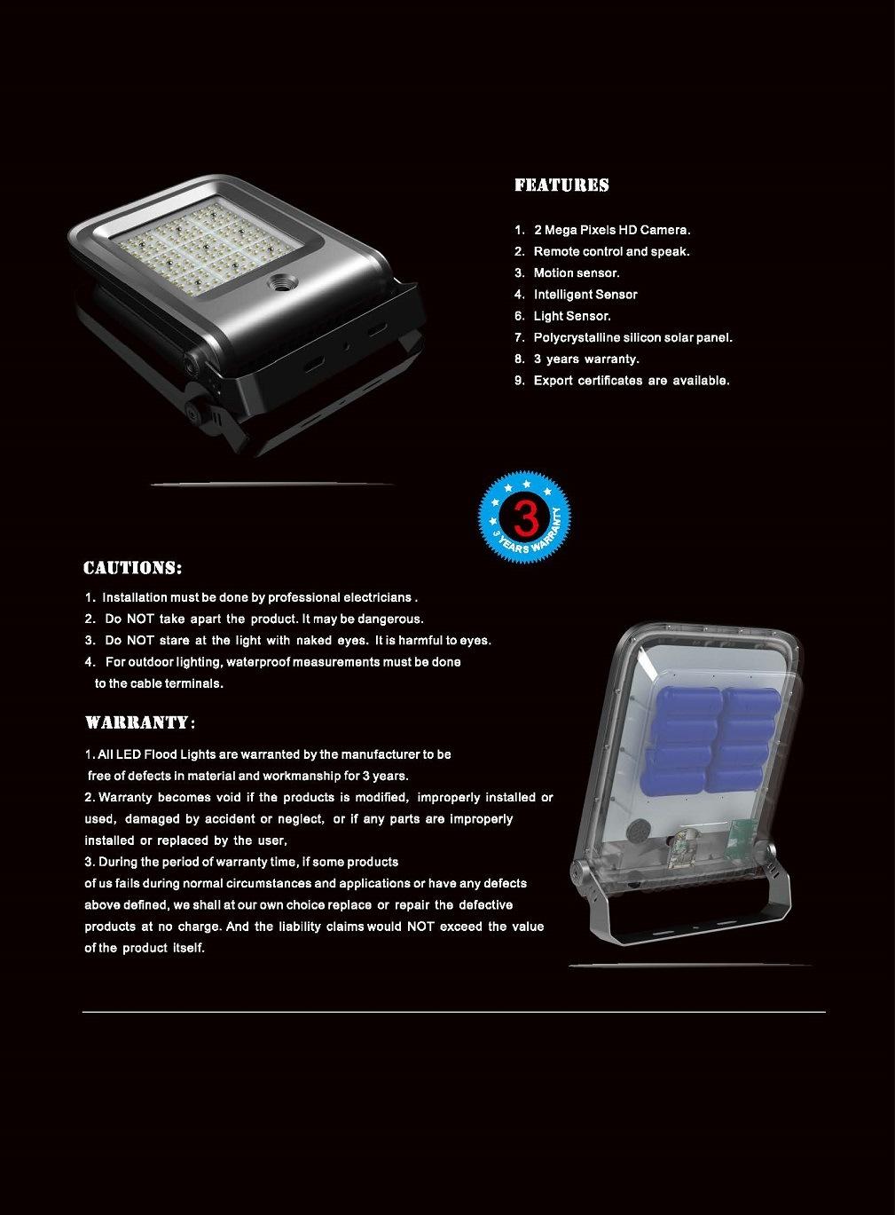 Outdoor LED Solar Sound & Light Alarm Light with Motion Sensor