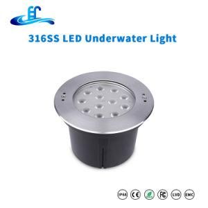 36W IP68 316ss DC12V High Power Recessed LED Underwater Pool Lamp with Edison LED Chip
