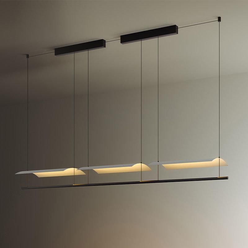 2022 Home Decorative Nordic Aluminum Chrome Tea Room Lamps Modern Chinese Chandelier LED Pendant Light