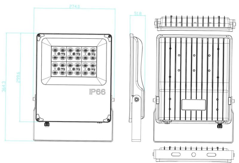 China New Marine Floodlight High Lumen Output Osram CREE LED-IP66/IP67 Waterproof LED Flood Light 10W 20W 30W 50W 80W 100W 150W 200W 250W 300W -12V/24V/32V DC