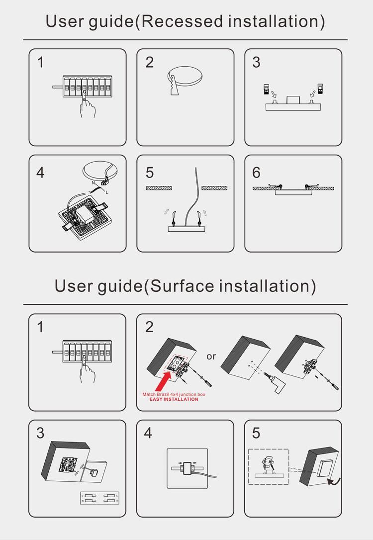 Best Sellers Round Square Frameless LED Panel Light Wall Light SMD Indoor for 10W 15W 22W 30W
