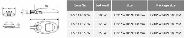 New Design Road Project Lighting 120W LED Street Light Outdoor