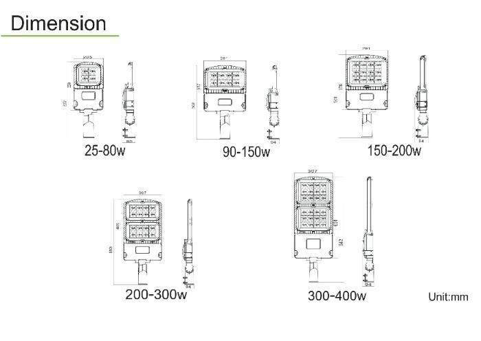 Rygh 400W High Power Modern LED Street Lamp Outdoor 130lm/W 150lm/W Waterproof CE RoHS