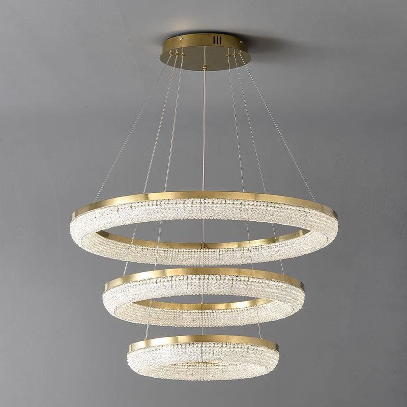 2022 Hot Sale Modern Light Luxury Chandelier Villa Living Room Pendant LED Lamp Chandelier