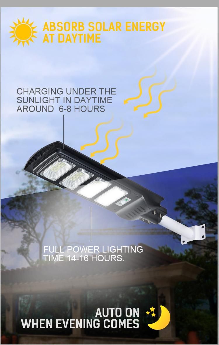 High Lumen Outdoorgarden Panel Integrated Powered LED Solar Street Light