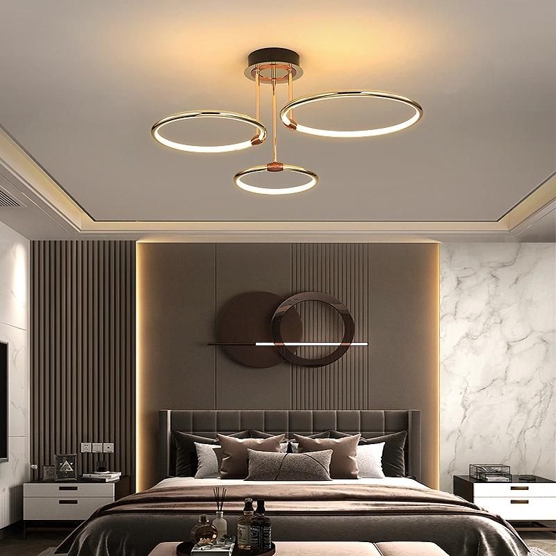 2022 Hot Sale LED Bedroom Decorate Ceiling Lamp Indoor Round LED Pendant Light Living Room Chandelier