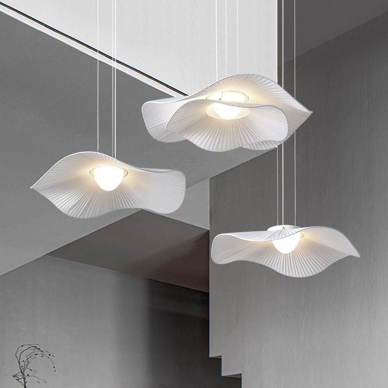 2022 Creative Simple Lotus Leaf Chandelier Restaurant Bedside Modern Pendant Light