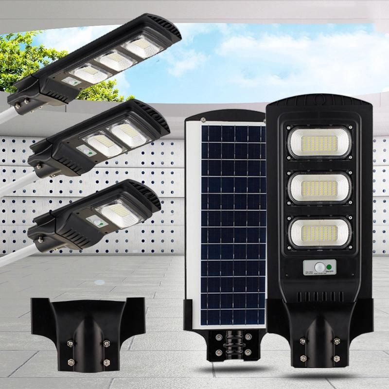 High Quality Human Body Induction Intelligent Outdoor Garden Courtyard Integrated IP55 Waterproof 50W 100W 150W Solar Road LED Street Light