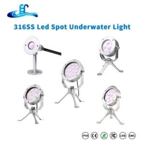 RGB 3in1 316ss Swimming Pool Underwater Spot Light with CREE Chip