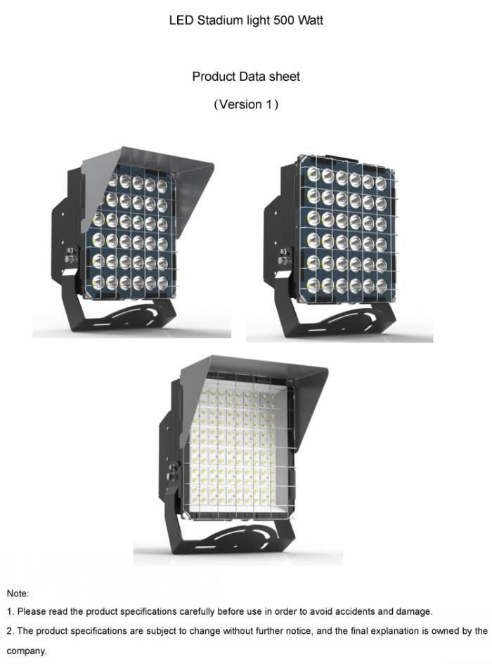 Rygh 500W CREE Chip Inventronics Driver Outdoor Aluminum Industrial Spot LED Light CE RoHS