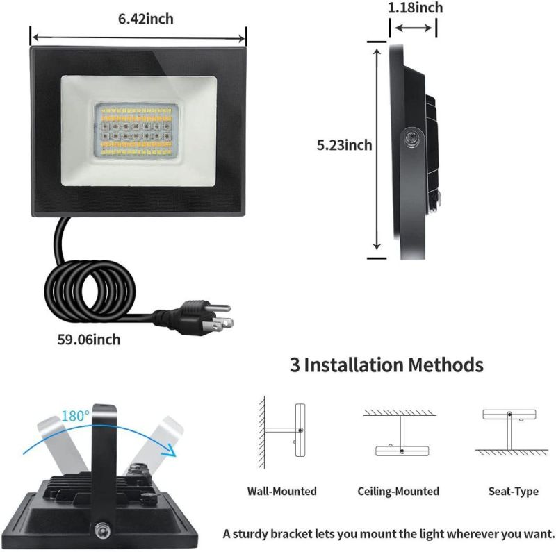 5 Years Warranty Outdoor RGB 50W 100W 240W IP65 Waterproof LED Flood Light