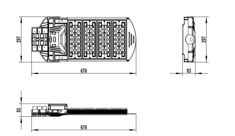 3years Warranty Sosen Driver 140-150lm/W 300W LED Outdoor Luminares