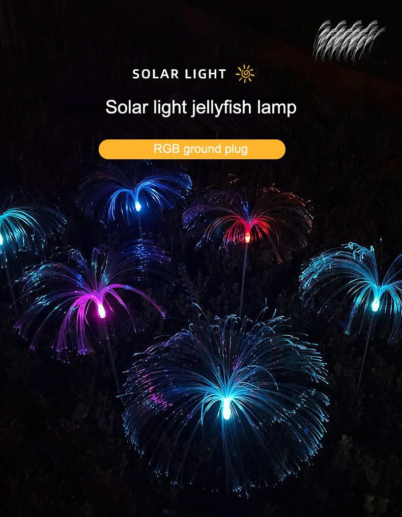 LED Solar Lantern Jellyfish Light Fireworks Light Dandelion Landscape Decorative Lawn Light