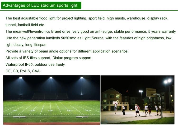 High Concentrated 500W LED Stadium Spor Flood Light