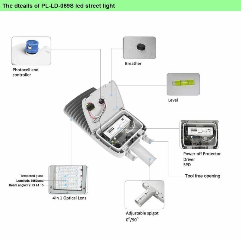 30W Outdoor LED Street Light with ENEC CB SAA Ce Approval LED Street Light