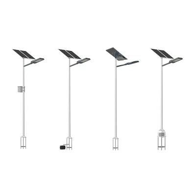 Split Brightest IP65 Waterproof Aluminum Outdoor 8m Pole 60W Solar Powered Street Light with Double Arms
