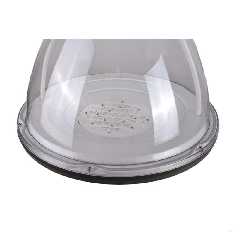 Peonylighting Modern IP65 Aluminum Outdoor Grey LED Post Top Light Waterproof 55W LED Garden Lamp