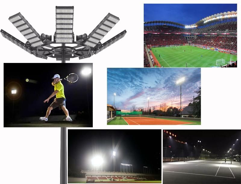 160lm/W Adjustable Waterproof IP66 LED Projector High Mast Tunnel Flood Light for Outdoor Stadium Lighting 100W/200W/300W/400W/600W/800W/1000W/1200W/1500W