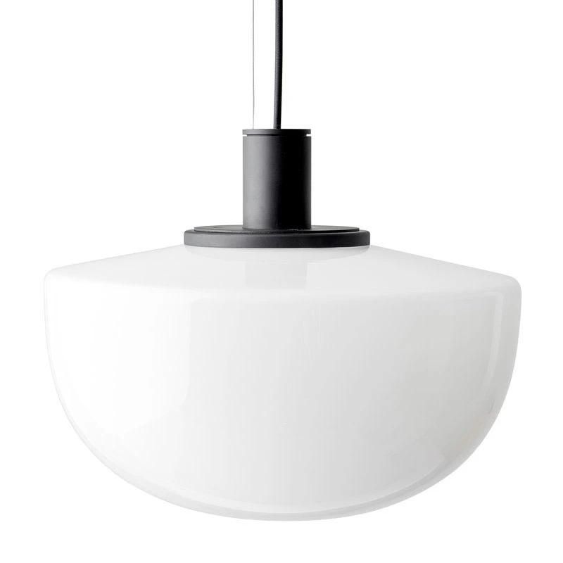 2022 Modern LED Single Dining Room Bedroom White Glass Hanging Pendant Light