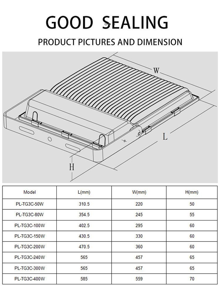 400W Outdoor IP65 5 Years Warranty TUV SAA CB CE RoHS Approved Stadium LED Flood Light