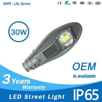 High Power Outdoor Cobra Head Lighting COB 30W LED Street Light