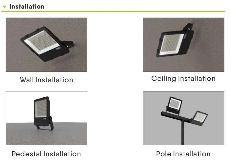 LED Flood Lighting Commercial IP66 Waterproof 200W Slim Portable SMD 3030 Floodlight