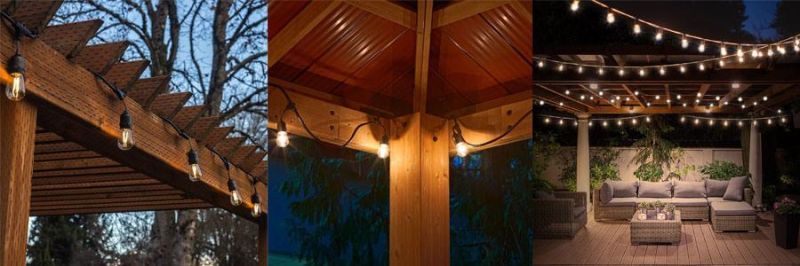E27 Socket S14 LED Bulb Outdoor String Light for Holiday