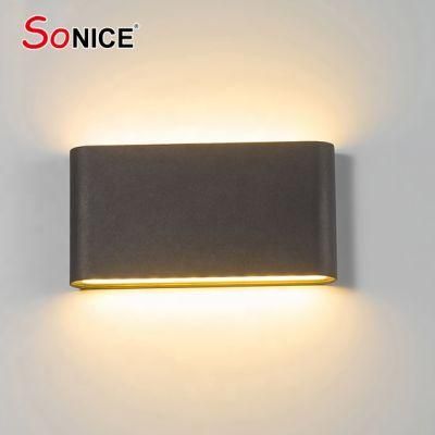 Interior and Exterior Die Casting Aluminium LED Elliptic Cylinder up and Down Panel Modern Wall Lights